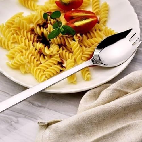Lot de 5 couverts compacts et robustes en acier inoxydable pour soupe, salade, nouilles