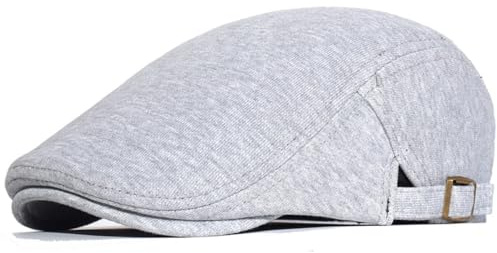 HIQIU Schiebermütze Herren Verstellbare Baumwolle Gatsby Flatcap Newsboy Cap Barett Herren Baskenmütze Schirmmütze für Frühling Herbst und Winter
