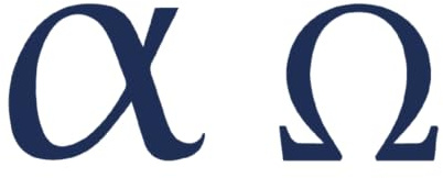 Tattwo.me - Temporäre Tattoos für Erwachsene und Kinder, 2 Wochen, wasserfest - Alpha und Omega (Zusammensetzung zum Schneiden) - Pflanzliche Tinte - EU-Kosmetik-Zertifikat - (5X5 - P0295)