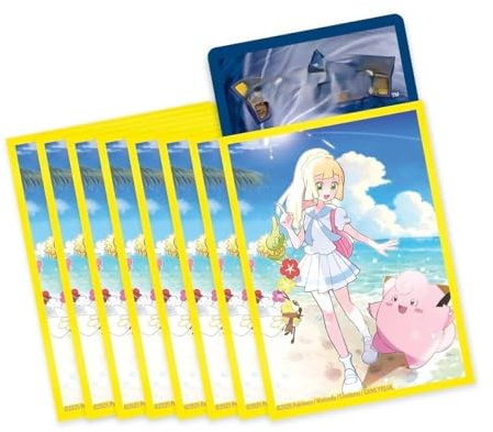Elite Top Trainer Box Sleeves Hüllen Matt für Karten, Kartenhüllen Packung mit 65 Stück, für Sammelkarten Spiele mit BB-Toy-Trades Versandschutz (Lilly Lillie)