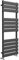 Greened House Richmond Heated Towel Rail Flat Panel Black Bathroom Towel Radiator Central Heating (Black, 500mm W x 1200mm H)
