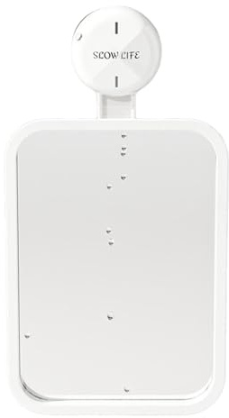 Espejos de baño con Ventosa para Ducha, antivaho, Espejo de Ducha, pequeño Espejo de baño sin Niebla para afeitarse, Viajar y Aseo, fácil Montaje para Pared o Liso