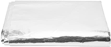 Aramox Heat Shield Wrap Tape Gold Self Adhesive Reflective Thermal Insulation Tape for Wires Fuel Lines Engine Hoods with Advanced Polymer Laminated Glass Cloth Up To 450 Degrees Celsius (Silver)