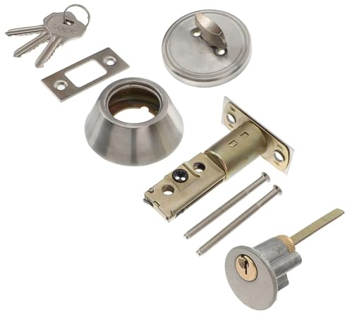 iplusmile Cerradura de Puerta de Entrada Redonda Inoxidable Cerradura de Privacidad para Dormitorios Instalación y Dispositivo Antirrobo Resistente y Duradero