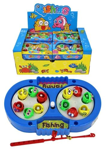 BEMIRO Mini Angelspiel, 15 cm, Reisespiel mit Fischen, Geschicklichkeitsspiel ab 3 Jahre, Kunststoff (1)