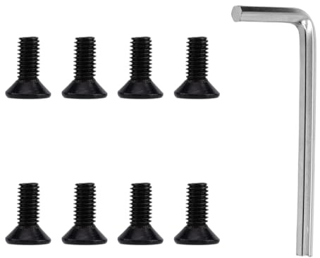 Penitue 8 Pièces Vis de Rechange pour Cales Delta et Shimano SPD, Durables Vis de Fixation pour Chaussures Cyclisme avec Clé Compatible avec Les Chaussures Vélo sans Clip