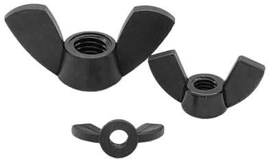 Flügelschrauben Hand-Daumen-Schmetterlings-Flügelmutter aus Kunststoff, mehrfarbig, M3-M12, sortierte Packung(Black,M8(5pcs))