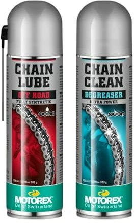 Motorex - Pack lubrifiant chaîne Moto Off Road 500ml + Nettoyant chaîne 500ml
