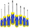 S&R Schraubendreher-Set 8-tlg magnetisch, Kreuzschlitz PH-PZ, Schlitz SL, Power-Form Schraubendrehersatz, angepasster Ergo-Griff, Schraubenzieherset Profiqualität, S2 Spezialstahl Klingen hochlegiert