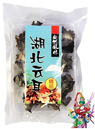 [ 50g ] getrocknete Mu Err Pilze [ schwarz/schwarz ] / Wolkenohrenpilz / Morcheln / Black Fungus + ein kleiner Glücksanhänger gratis