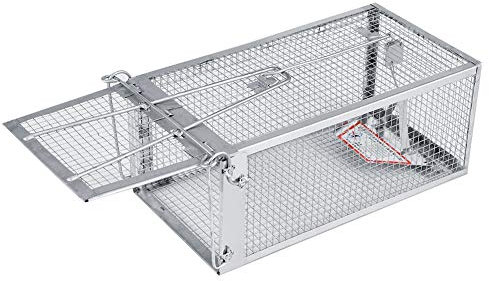 Umano Trappola per Topi, Trappola in Metallo Gabbia Trappola per La Cattura Topi Ratti Trappola per Ratto Senza Ucciderli, 26.2 x 14 x 11.4 cm