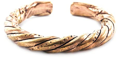 Bronze Armreif FRAYA Ø 6.6 cm Armschmuck Gekordelt Cosplay Antik Bronze