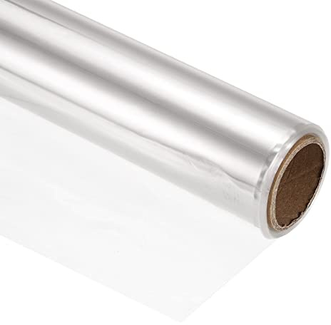 PATIKIL Trasparente Fiore Avvolgimento Carta, 98ft x 21in Piega 15.5in Avvolgi Rotolo Regalo Incarto 2.2 Mil Spesso Pellicola per Artigianato Involucro, Trasparente