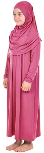 Prien Gebetskleidung Für Kinder, Mädchen Muslim Kleider, Lange Ärmel Abaya Mit Hijab, Islam Kleidung Frauen, Damen Muslimische Kleid Set, Gebetskleid Jilbab Khimar Ramadan
