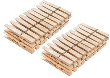 Chinchilla® 40 mollette da bucato in legno di faggio certificato, qualità Made in Germany, versatili, per appendere la biancheria e per lavori di bricolage, senza plastica, sostenibili e stabili