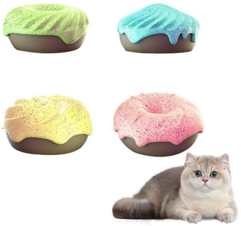 Topyond Katzenklo Deo Doughnut Lang anhaltender Duft, 4 Stück Geruchsbekämpfung für Katzenstreu Boxen Aromatische Desodorierung,Neutralisiert Katzenurin Geruch,für Katzenliebhaber Für Katzenhaushalte
