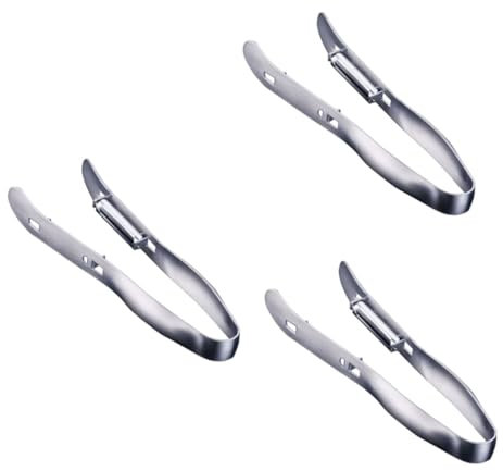 PRETYZOOM 3pièces Éplucheur De Fruits Acier Inoxydable Multifonctionnel Ustensile De Cuisine Pratique pour Éplucher Légumes Et Fruits à Domicile