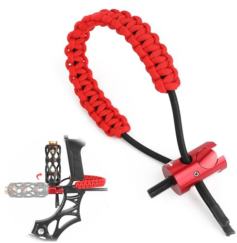 SHARROW Bogenschießen Handgelenkschlinge Bogenschlingen und Bogen Stabilisator Adapter Schnellkupplung Mount 2 in 1 für Compoundbogen (Rot)
