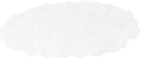 Zerodeko 1Stk Spitzenschal rundes Tischset deckchen Tischset mit Spitzenstickerei rutschfestes Tischset Restaurant untersetzer Haushalt Staubschutzhaube Matte Polyestergarn