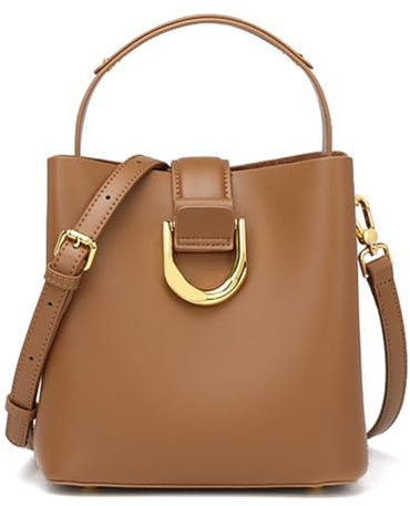 GSenhui Beuteltasche Tote Bag Echtes Leder Bucket Crossbody Bag Handtasche Umhängetasche Mittelgroß Tragetasche Shopper Tasche,Henkeltaschen für Frauen Büro Einkauf