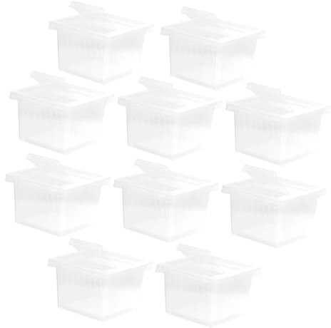 MERRYHAPY 10stücke Teiliges Transparentes Reptilien-zuchtbox Lüftungsöffnungen Langlebig Bruchsicher Für Kleine Spinnen Und Reptilien Praktisches Terrarium Für Zielgerichtete Fütterung Und b