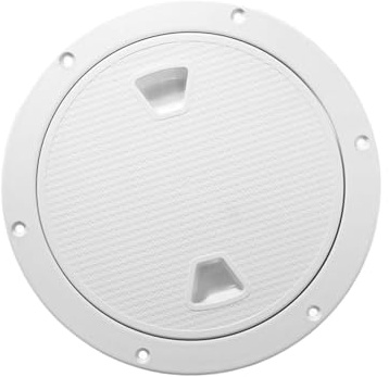 FLCPJGV Coperchio Boccaporto per Barca Piastra di Coperta Boccaporto Accessori Professionali Coperchio Stagno Bianco Yacht Marino Ispezione Boccaporto, 8 pollici