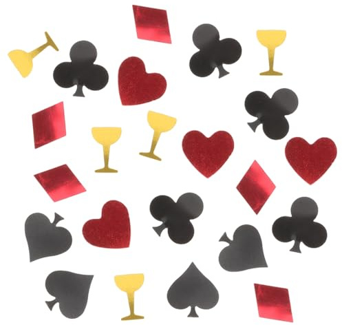 OFFSCH Poker Theme Konfetti Für Las Vegas Party Tischstreuung Glitzernde Dekoration Für Geburtstag Hochzeit Karneval Einladungen Karten Scrapbooking 1 Packung