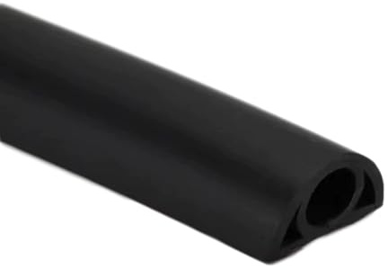LYUCAYHQ Kabelabdeckung Boden 100 cm, Kabelschlauch, Kabelkanal Aussenbereich, Kabelbrücken, Überfahrschutz für Kabel, Kabelkanal Schwarz, Kabelschutz Aussenbereich(Black,100*2.5*1cm/39*1*0.5in)
