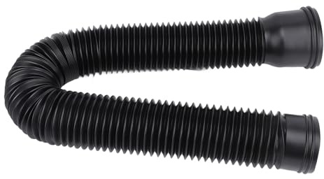 Rain Gutter Downspout Extension,Thickened Design Drain Away Downspout Extender Adjustable Length Plastic Drain Away Downspout Extender Pipe for Villa Round (Black)