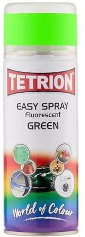 Tetrion Easy Spray Fluorescent Spray Paint Green for Indoor & Outdoor Use, Smooth Application on Wood, Metal, Ceramic, Plastic400ml