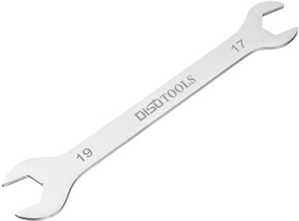 QUARKZMAN Chiave a Bocca Aperta Sottile 17mm x 19mm Metrica Sabbiatura Placcata in Acciaio Inossidabile 3cr13, Chiave a Doppia Estremità Sottile per Manutenzione Domestica