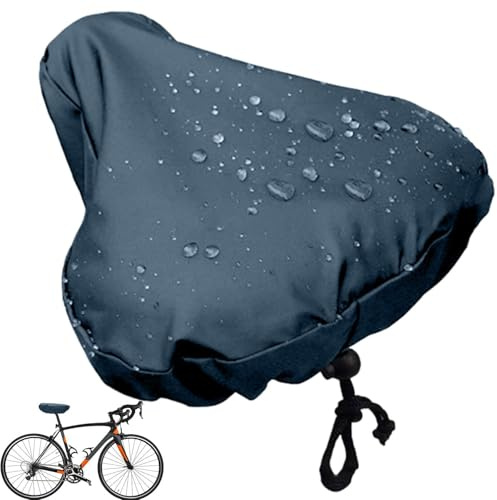 Fahrradsitzbezug Wasserdicht | Fahrradsattel Regenschutz Mit Kordelzug | Fahrradsattel Regen Staubschutz Schutz | Fahrrad-sattelbezug Regen | Fahrradsattels Überzug Aus PVC-Schicht Und Stoff