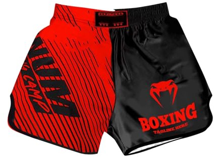 XYYYHTL Muay Thai Pantaloncini Unisex Premium Boxing Short Pantaloncini Corti thaibox Kickboxing Shorts MMA Abbigliamento Training Cage Fighting Grappling Arti Marziali Kickboxing