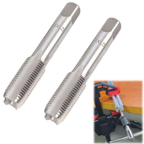 M14 Hand Tap Thread 1.5 Pitch, Metric Screw Tapping Tool Set, Alloy Tool Steel Straight Flute Tap for Manual Thread Repair, Durable High-Precision Taper Bottoming Tap for Steel Aluminum Plastic