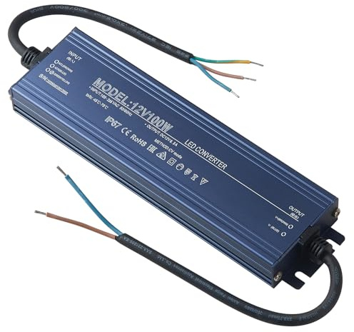 HCFEI LED Transformer 12 V Transformer, Waterproof Power Supply Driver AC 230 V to DC 12 Volt Driver IP67, Constant Voltage Low Voltage Transformer for Strip Strip G4 MR11 MR16 Bulbs Spotlights (12 V