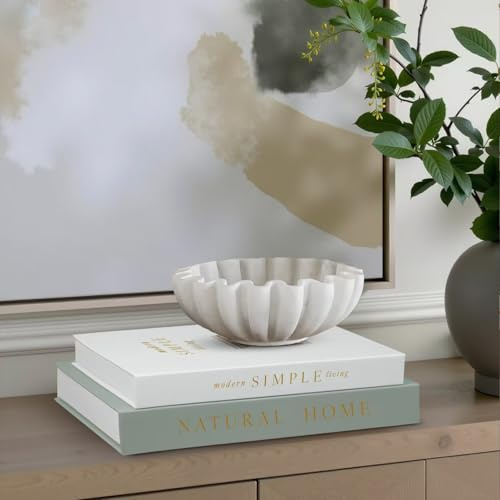 kroucoco Set of 2 Decorative Aesthetic Fake/Faux Books Boxes Enhance Your Coffee Table,Bookshelf or Mantle Decor,Modern Home Decoration, Photo Storage and as a Keepsake Box (Art Deco 02)