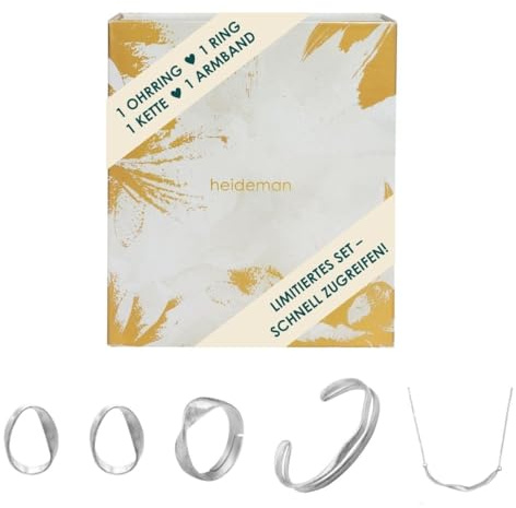 Heideman Adventsbox Fineline Damen 4er Set Silber | Schönes Geschenk für Frauen, Freundin oder Mama, zeitlos, hautfreundlich und alltagstauglich zu tragen