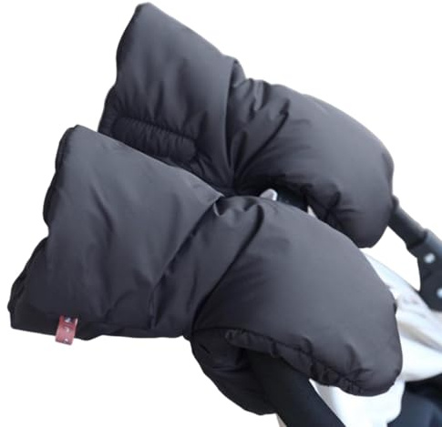 Stroller Hand Mittens - Thermal Muff Gloves 20x25cm, Fleece Lined Cover | Waterproof Windproof Protection Extra Thick Lining Thermal Warmth Handlebar Fit Comfortable Grip Cold Weather Accessory Practi