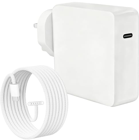 Mac Book Pro Air Charger 96W USB C to Magnetic 3 Charger M5 M4 M3 M2 M1 Pro Max 2026 2025 2024 2023 2022 2021 Compatible With MacBook Air15/13 MacBook Pro14/16 Original Quality 2M Braided Cable