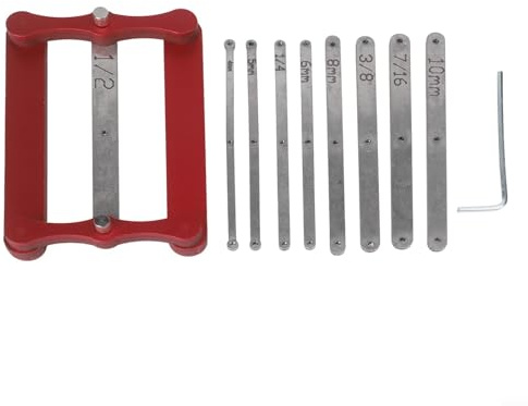 Outil de jauge centrale pour le travail du bois en acier inoxydable trempé pour un alignement fiable des bords et un marquage du point médian sur bois (B)