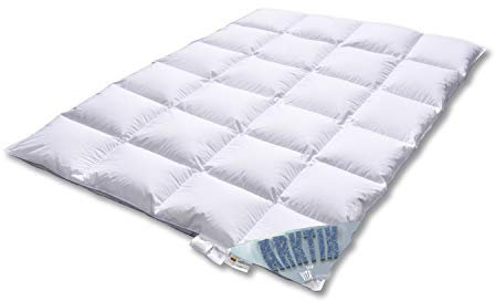 Vitaschlaf ARKTIK W6- EXTRA WARM Premium Luxus Daunendecke Flaum 100% Daune Made Germany 1947 - Große Größen (155x200cm)
