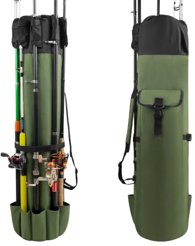 AGOOL Fishing Rod Case Pole Bag Reel Case Large Capacity Waterproof Travel Carry Bag Fishing Gifts for Men