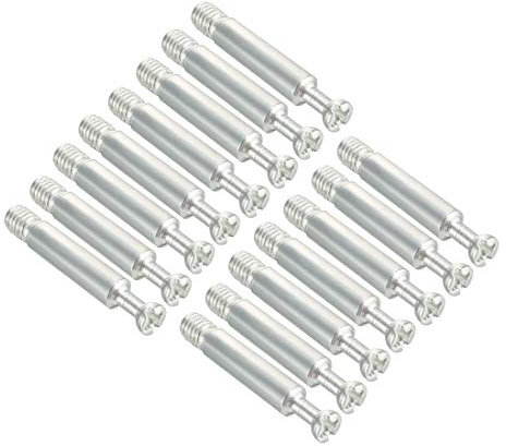 sourcing map Raccord liaison meuble 6mm Dia vis filetage vis centrage 15 pcs