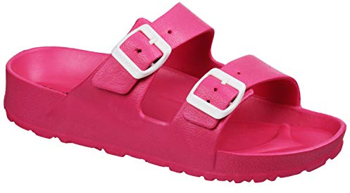 Ladies & Girls Slip On Summer Sandals - FLIP Flop Sliders by MIG (6 UK, Pink)