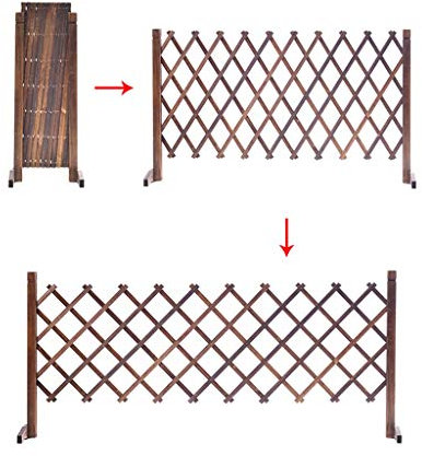Clôture Extensible de Porte Rétractable, Clôture de Jardin en Bois de Sécurité pour Animaux de Compagnie Pliable Et Légère pour La Décoration de Pelouse de Jardin de Patio (Size : 90cm Height)