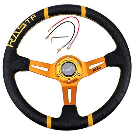 Volanti Sportivi per Auto,Volante da Corsa Universale da 35 CM / 14 Pollici