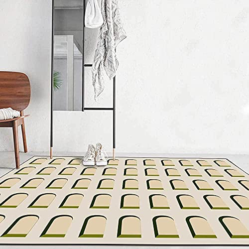 Langer Teppichläufer für Flure, 80 x 120 cm, gelber Gitterrost, rutschfeste Matte, Komfort-Matten, Allzweck-Fußmatten für Badezimmer oder Arbeitsplatz