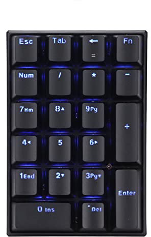 Dpofirs Pavé Numérique USB avec Rétroéclairage LED Réglable, Pavé Numérique 22 Touches pour Ordinateur Portable, PC, Ordinateur de Bureau, Pro, Ordinateur Portable(Tige