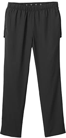 Women’s Open Back Adaptive Wheelchair Gabardine Pants for Seniors - Black 3XL
