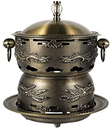 Chafing Dishes Stainless Steel Small Hot Pot, Single Person Thickened Hot Pot, Household Commercial Environment-friendly Oil Alcohol Small Hot Pot Outdoor Picnic(Brass)